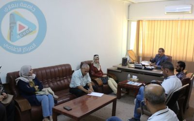 تحضيرات افتتاح راديو جامعة بنغازي اف ام