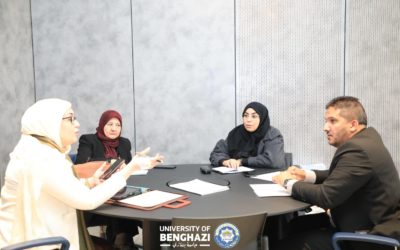 مدير إدارة ضمان الجودة وتقييم الأداء يجتمع بعميد كلية اللغات لمتابعة ملف الجودة وبحث متطلبات الاعتماد المؤسسي