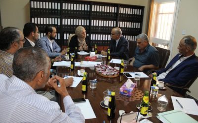 The first meeting of the General Secretary with the directors of departments and offices at The University of Benghazi for the year 2020.