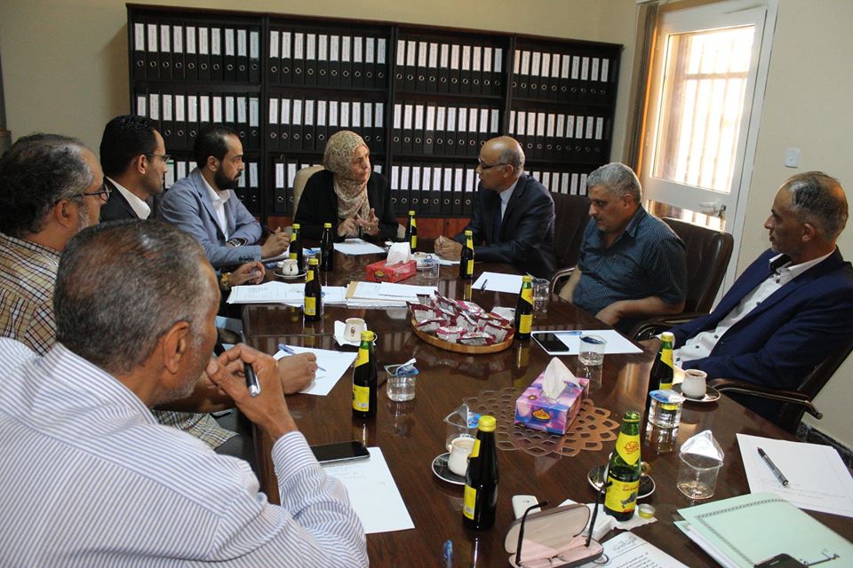 The first meeting of the General Secretary with the directors of departments and offices at The University of Benghazi for the year 2020.