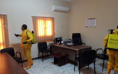Today, the Quality Assurance Office was sterilized by the sterilization team appointed by the university.